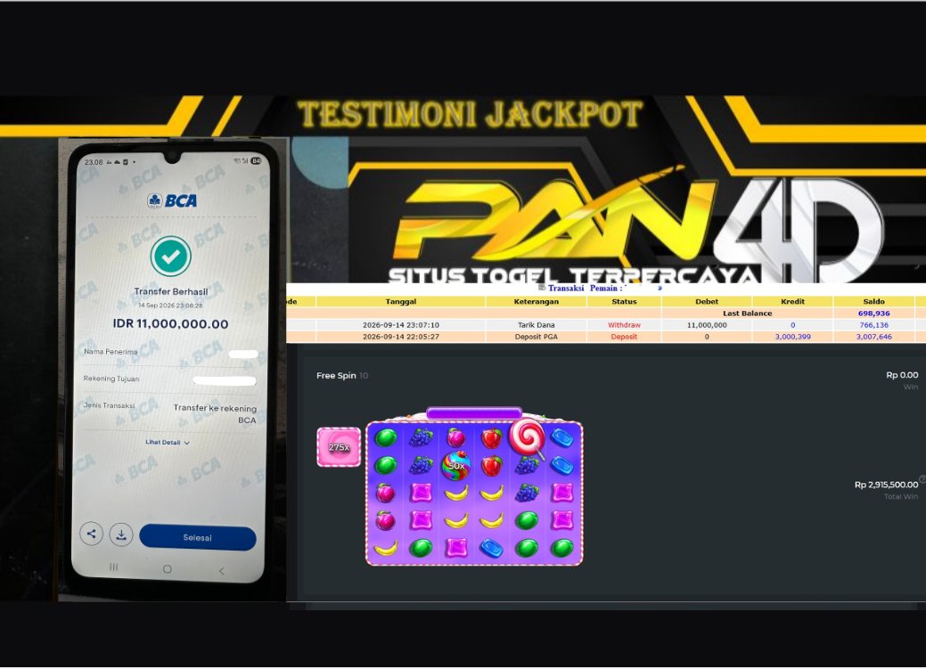 JACKPOT SLOT Sweet Bonanza 2500 Rp11.000.000 - LUNAS