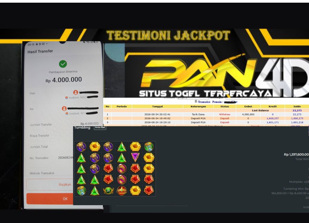 JACKPOT SLOT Gates Of Olympus Rp4,000,000 - LUNAS